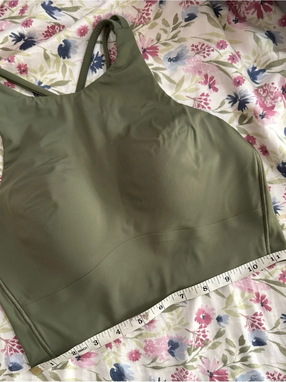 Lululemon Like a Cloud High-Neck Longline Bra medium olive size 4